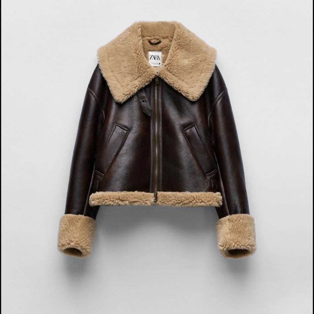 NEW (NWOT) ZARA SHEARLING JACKET